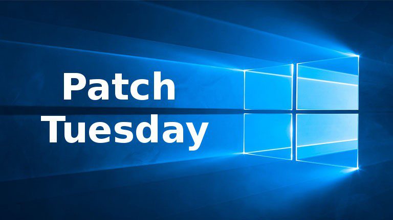 Windows 10 screen showing the words Patch Tuesday