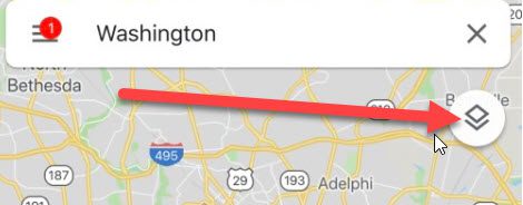 Screenshot of the Google Maps option icon at the top right.