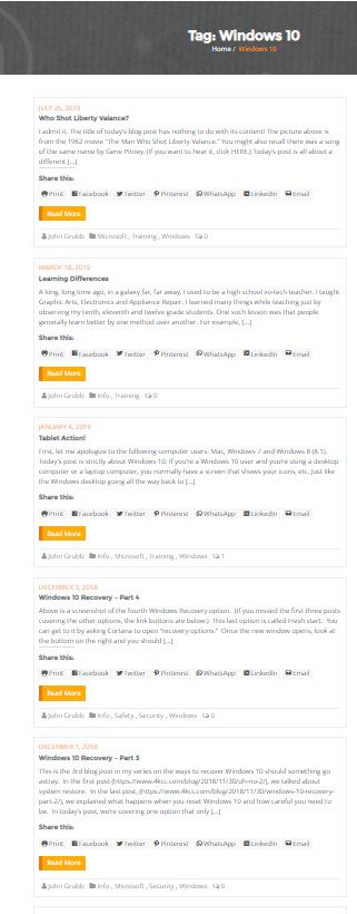 Windows 10 tag list