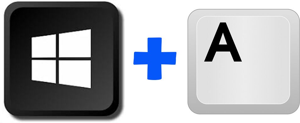 Windows Key plus the letter A