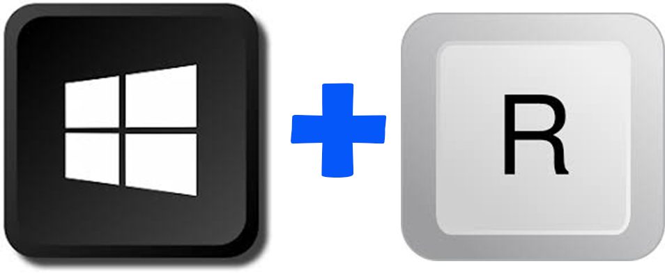 Windows Key plus the letter R