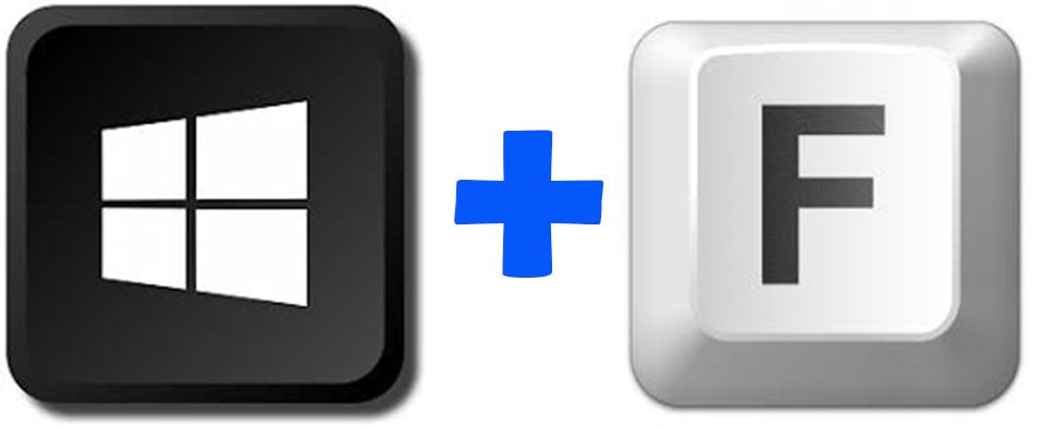 Windows Key plus the letter F
