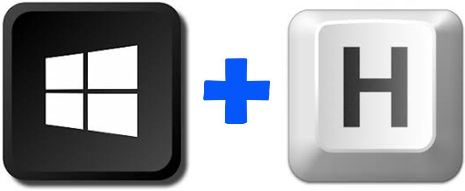 Windows Key plus the letter H