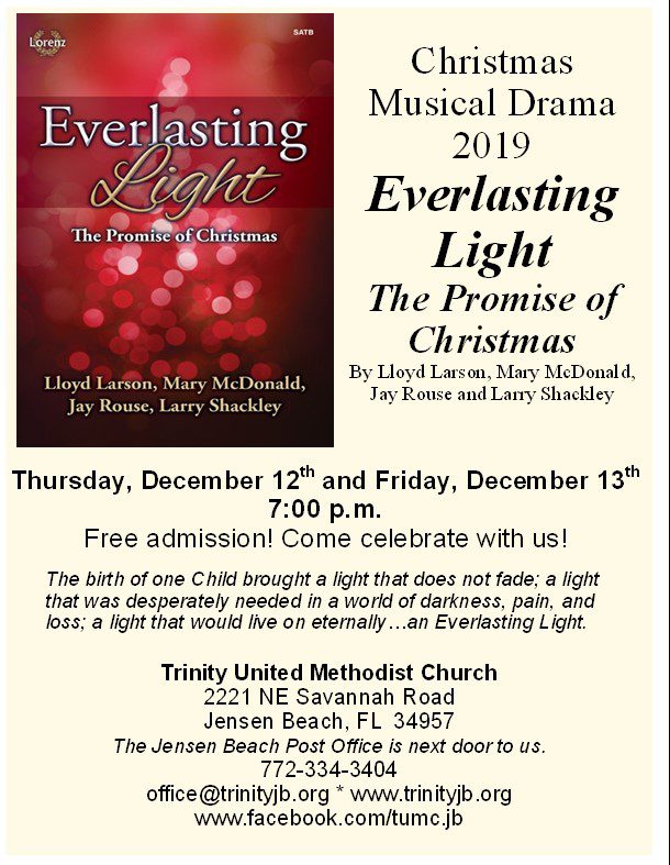 Poster for music drama at Trinity Church