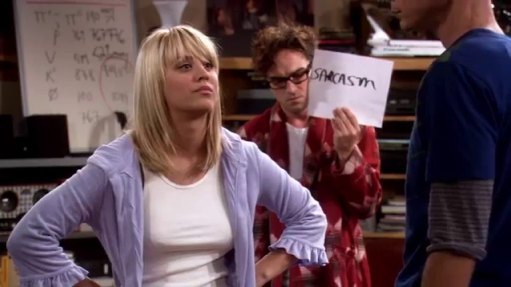 The Big Bang Theory Sarcasm sign