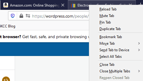 Tab Menu Firefox