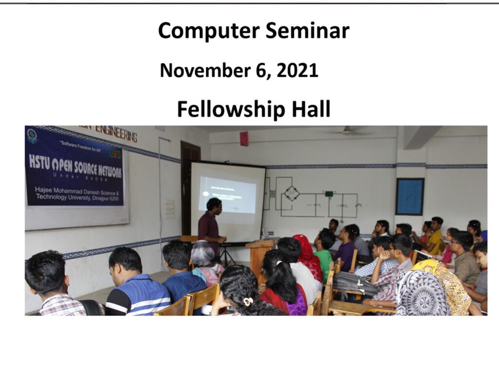 computer seminar poster