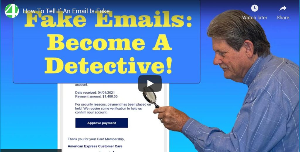 Become a dective when dealing with emails.