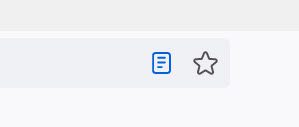 The reader icon in blue - meaning the reader is activated.