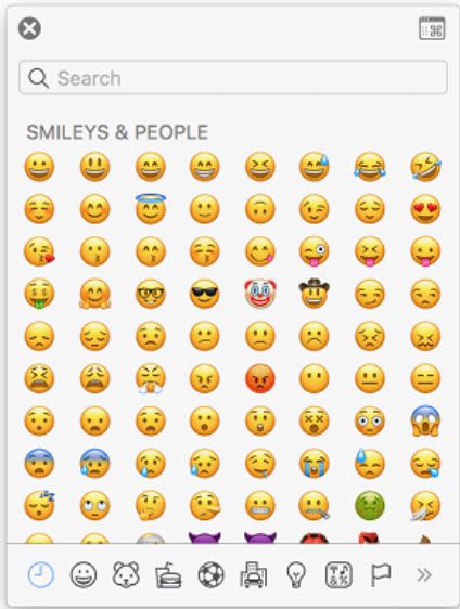 Mac emojis