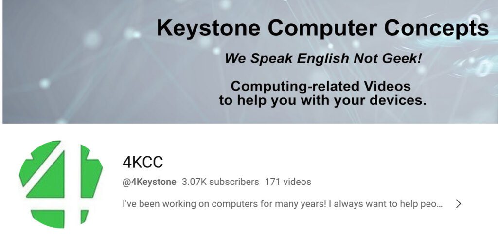 4KCC YouTube Channel header