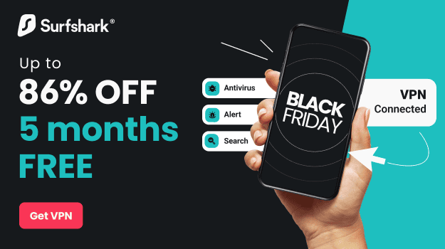 Surfshark Black Friday ad